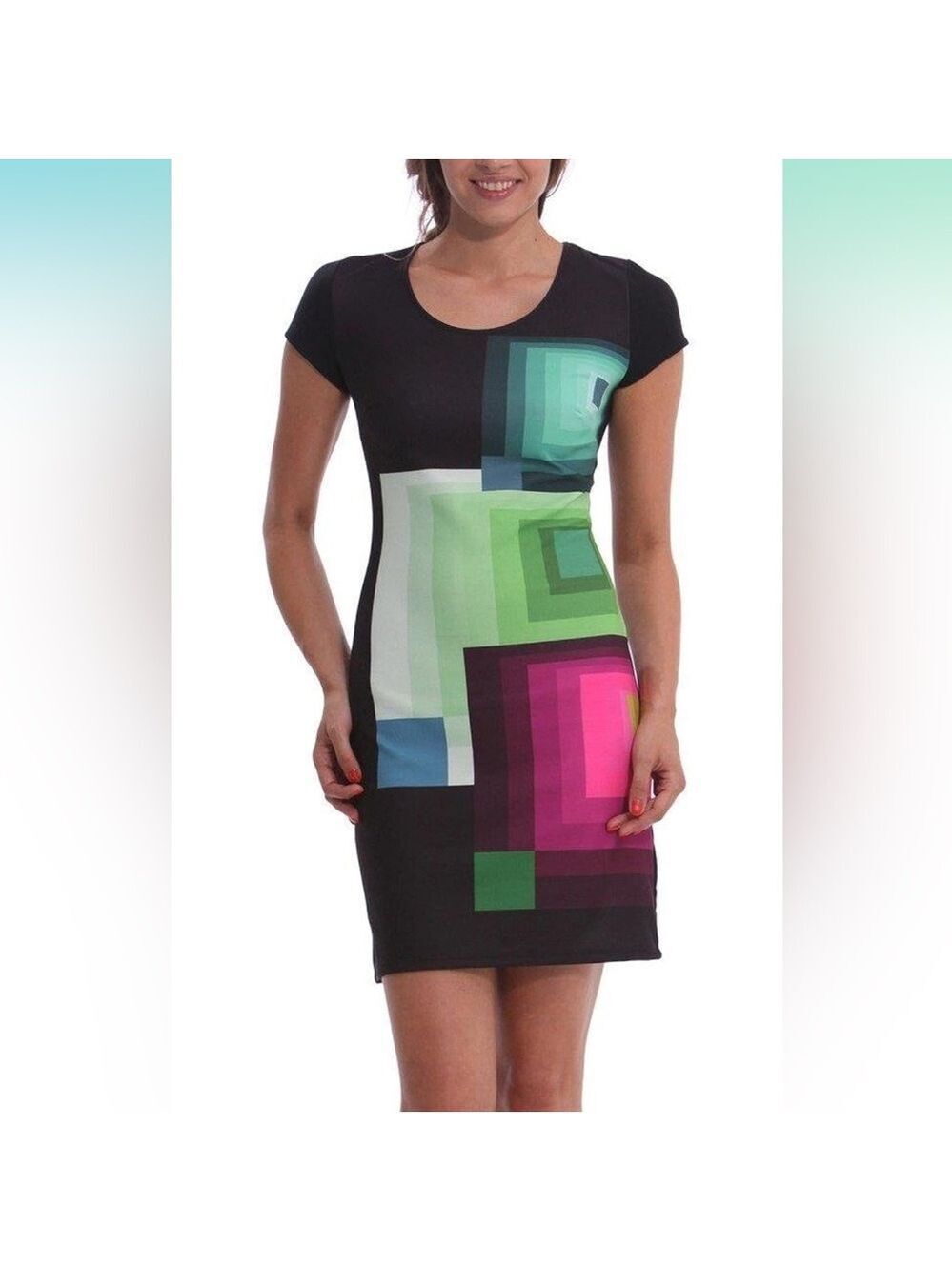Desigual Dani Short Sleeve Dress - Size Small